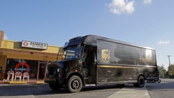  United Parcel Service Inc. says weak global trade and a disappointing holiday-shopping season slowed it down in the fourth quarter.